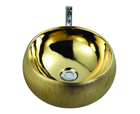 Фото раковина накладная boheme 862 39*16 см, золото