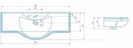 Фото раковина мебельная kirovit классик 120 см, белая