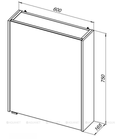 Фото зеркало-шкаф aquanet латина 60 белый