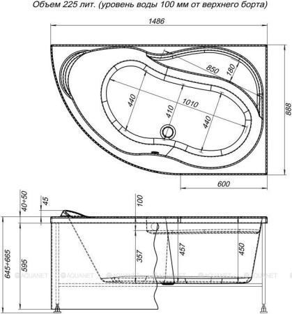 Фото фронтальная панель aquanet graciosa 150 l, 00175958