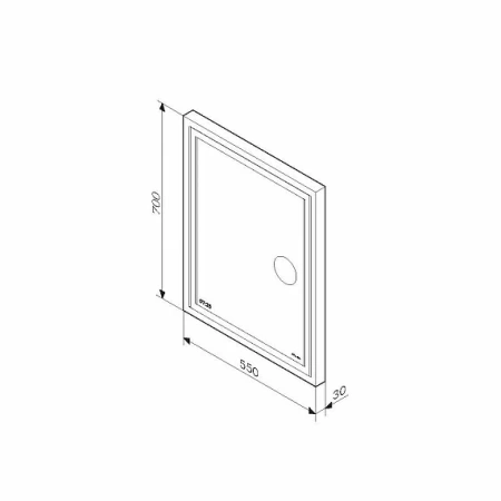 Зеркало с LED подсветкой Am.Pm Gem M91AMOX0553WG55 55*70 см, часы