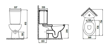 Фото бачок для унитаза угловой creavit corner sd440-00cb00e-0000, белый