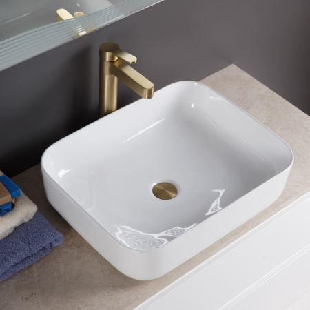 Фото раковина накладная belbagno bb1304 50*39 см, белая