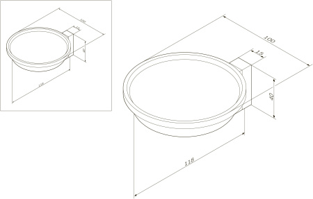 Фото мыльница настенная am.pm admire a1034200, хром
