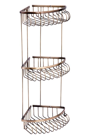 Фото угловая полка тройная boheme brillante 10454, хром