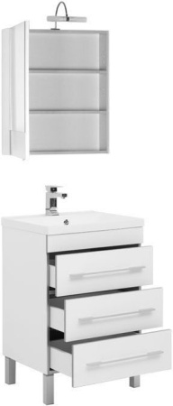Фото комплект мебели aquanet верона new 58 белый (напольный 3 ящика)