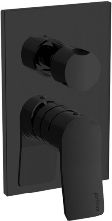 Фото встраиваемый смеситель для ванны и душа paffoni tilt ti018no/m, черный матовый