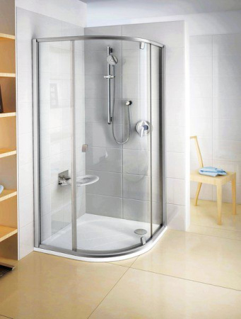 Фото душевой угол ravak pivot pskk3-80 37644u00z1 80*80*190 см, профиль сатин/стекло прозрачное