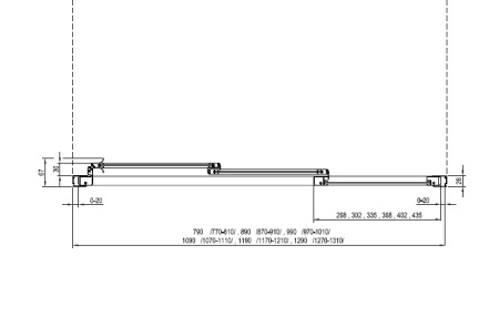 Фото дверь в нишу ravak supernova asdp3-110 00vd01r2zg 110*198 см, профиль белый/стекло матовое