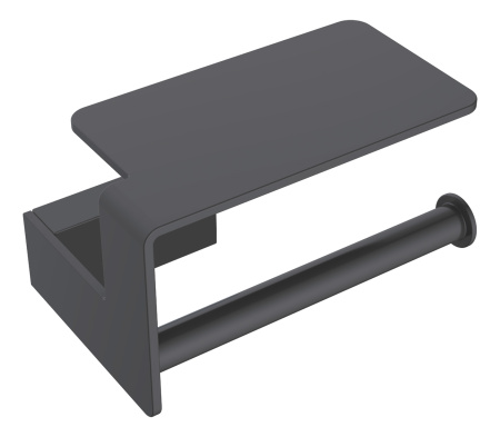 Фото бумагодержатель с полкой boheme q 10941-b, черный матовый