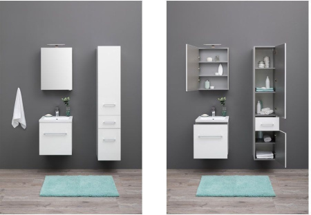 Фото тумба подвесная с раковиной aquanet порто 50 белый