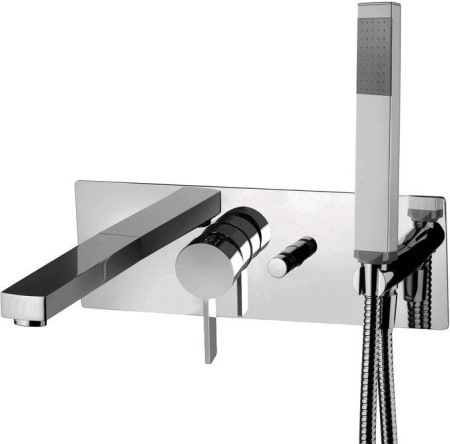 Фото встраиваемый комплект для ванны и душа paffoni rock ro001cr, хром