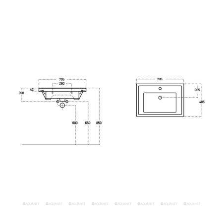 Фото раковина для тумбы sanovit exclusive 70 8070-kl, белая