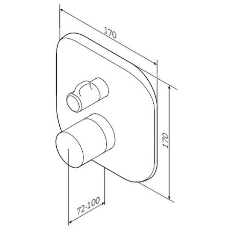 Фото смеситель для ванны и душа am.pm sensation термостат, хром