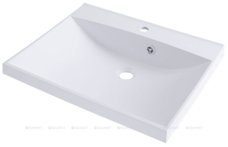 Фото раковина для тумбы aquanet нота 58 new, белая