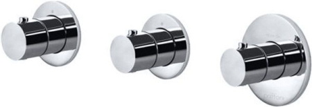 Фото встраиваемый смеситель для ванны и душа paffoni modular box mde018st термостат, сталь