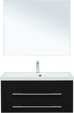 Фото комплект мебели aquanet верона 90 черный матовый