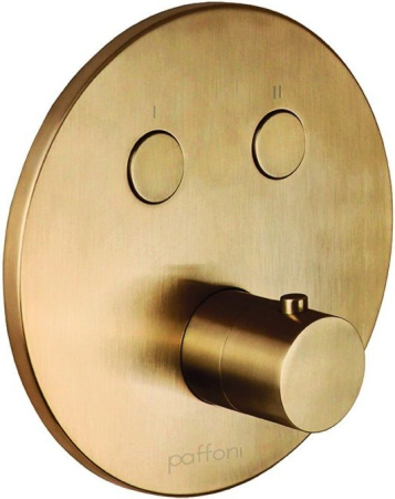 Фото встраиваемый смеситель для ванны и душа paffoni compact box cpm018hgsp, золото медовое брашированное