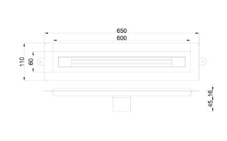 Фото душевой трап boheme infinity 60 см 981-60-g, золото