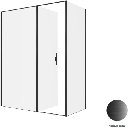 Фото душевой угол allen brau priority 3.31039.bba + 3.31042.bba 160*80*200 см, профиль черный браш