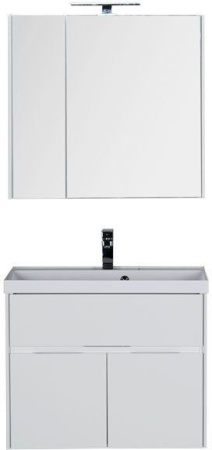 Фото комплект мебели aquanet латина 80 белый