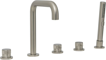 Фото смеситель на борт ванны allen brau priority 5.31007-bn, никель браш