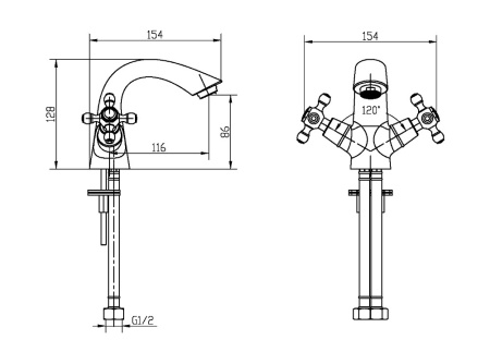 Фото смеситель для раковины boheme flora 291-fl, золото