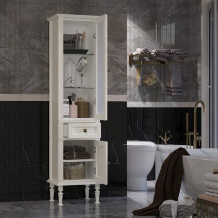 Фото пенал напольный opadiiris кантара 45 см правый, слоновая кость