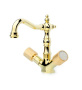Фото смеситель для раковины высокий boheme royal crystal 292-royal/crst, золото