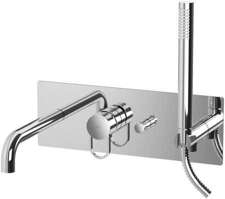 Фото встраиваемый комплект для ванны и душа paffoni joker jk001cr, хром