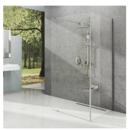 Фото душевое ограждение ravak walk-in corner 110*80*200 см gw1cd4c00z1, стекло прозрачное/профиль хром