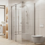 Фото душевой уголок ambassador nord 13011107 хром / прозрачное стекло 120х80