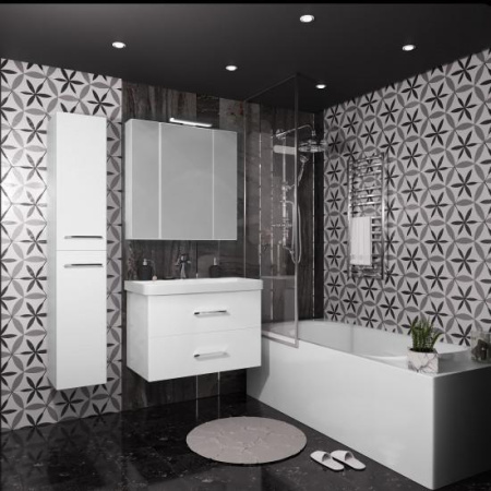 Фото пенал подвесной opadiris арабеско 30 см, белый