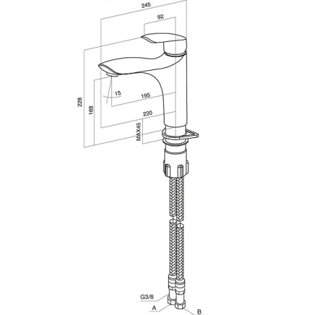 Фото смеситель для кухни am.pm bliss l f5300032, хром