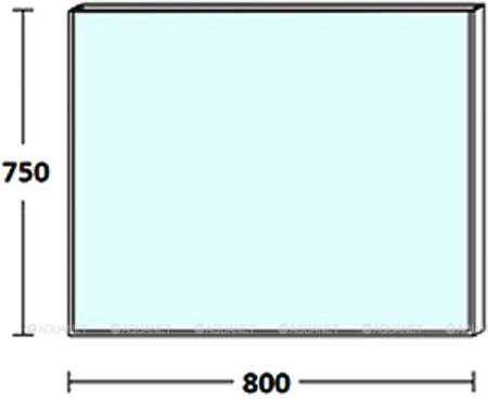 Зеркало De Aqua Сильвер 80 черный