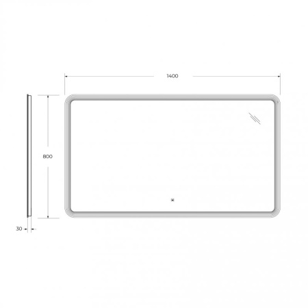 Зеркало с подсветкой Cezares CZR-SPC-DUET-1400-800-LED-TCH 140*80 см