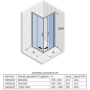 Фото душевой уголок riho hamar 2.0 gr96200 стекло прозрачное  / хром 100x100