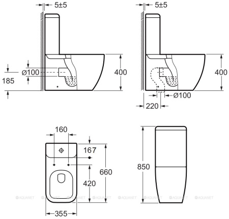 Фото бачок для унитаза allen brau infinity 4.21002.20, белый глянец