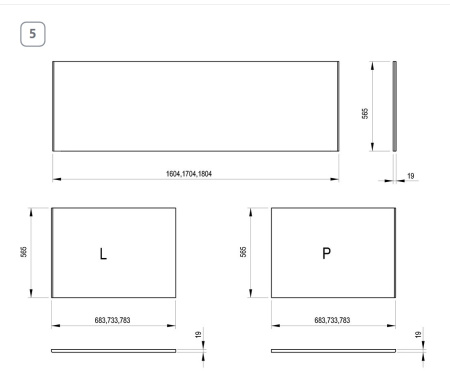Фото фронтальная панель ravak city 80 см дуб, x000001060