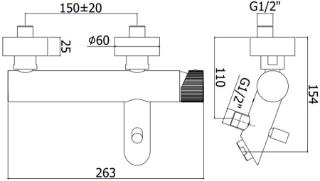 Фото смеситель для ванны и душа paffoni jo jo022cr, хром