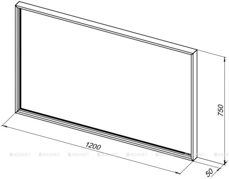 Зеркало с подсветкой De Aqua Алюминиум 120 LED серебро