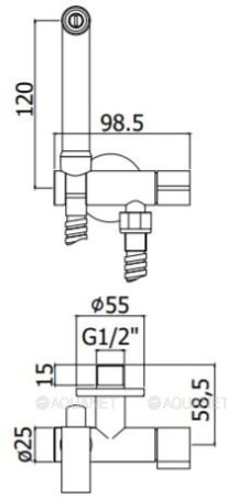 Фото гигиенический душ paffoni tweet round zdup109cr однопозиционный, хром