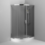 Фото душевой угол am.pm like 120*80 см, профиль хром/стекло тонированное
