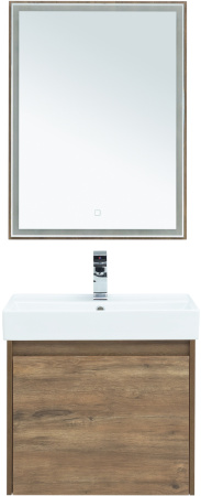 Зеркало с подсветкой Aquanet Nova Lite 60 дуб рустикальный LED