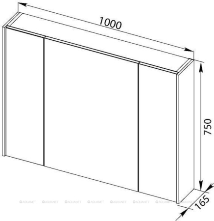 Фото зеркало-шкаф aquanet латина 100 белый