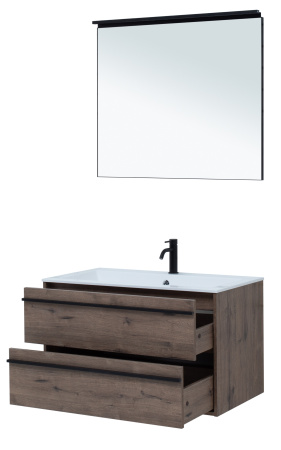 Фото комплект мебели aquanet lino 90 дуб веллингтон