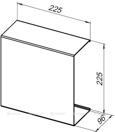 Фото полка aquanet магнум 00302223 28*28 см, черная матовая