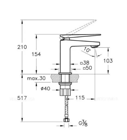Фото смеситель для раковины vitra brava a42608exp, хром