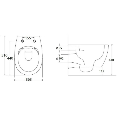 Фото унитаз подвесной безободковый allen brau fantasy 4.11004.iv, айвори