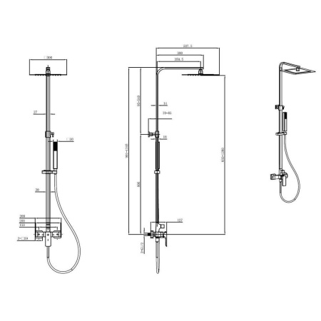 Фото душевая колонна allen brau infinity 5.21012-31, черный матовый